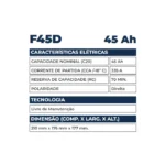 Bateria Kondor 45Ah - F45D
