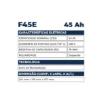 Bateria Kondor 45Ah - F45E - Imagem 2