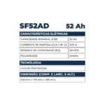 Bateria Kondor 52Ah - SF52AD - Imagem 2