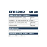 Bateria Kondor 72Ah - EFB72AD - Imagem 2