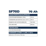 Bateria Kondor 70Ah - SF70D - Imagem 2