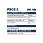 Bateria Kondor 90Ah - F90E-2 - Imagem 2